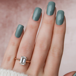 The Natalie Set With A 2 Carat Emerald Lab Diamond