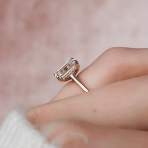 The Natalie Set With A 2 Carat Emerald Lab Diamond