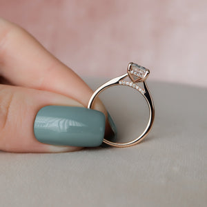 The Natalie Set With A 2 Carat Emerald Lab Diamond