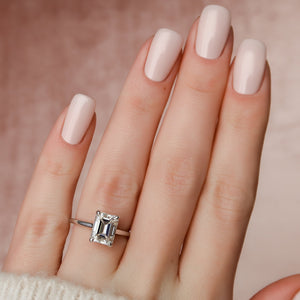 The Natalie Set With A 2 Carat Emerald Lab Diamond