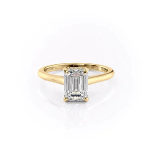 The Natalie Set With A 1.5 Carat Emerald Moissanite