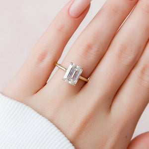 The Natalie Set With A 2 Carat Emerald Lab Diamond
