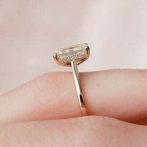 The Natalie Set With A 2 Carat Emerald Lab Diamond