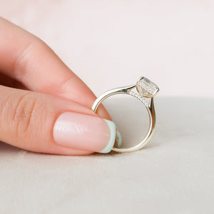 The Natalie Set With A 2 Carat Emerald Lab Diamond
