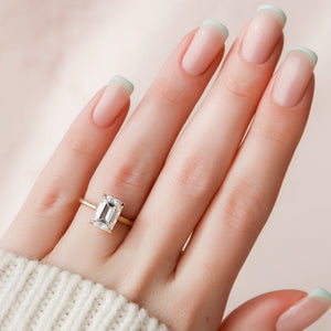 The Natalie Set With A 2 Carat Emerald Lab Diamond
