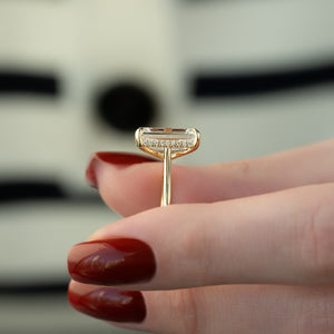 The Natalie Set With A 2 Carat Emerald Lab Diamond