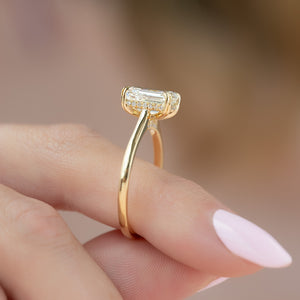 The Natalie Set With A 2 Carat Emerald Lab Diamond