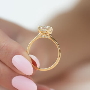 The Natalie Set With A 2 Carat Emerald Lab Diamond