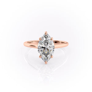 The Natalie Set With A 2 Carat Marquise Lab Diamond