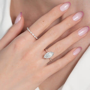 The Natalie Set With A 2 Carat Marquise Lab Diamond