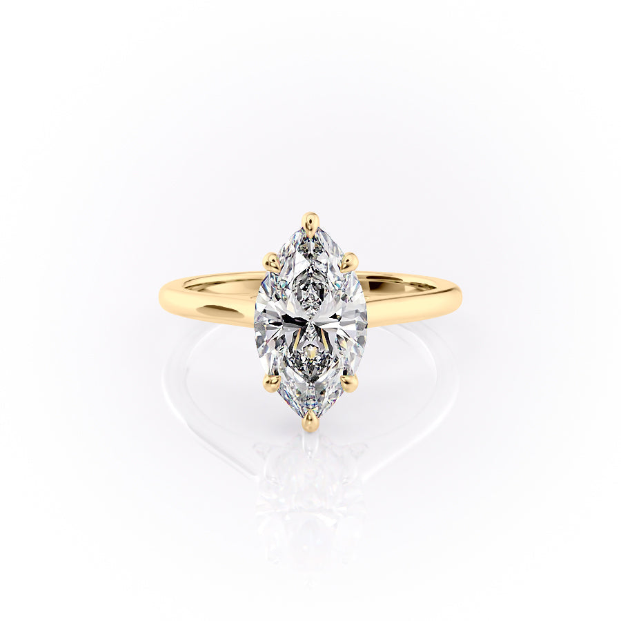 The Natalie Set With A 4.5 Carat Marquise Moissanite