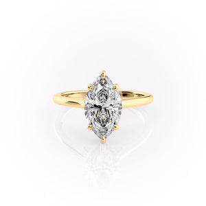 The Natalie Set With A 4.5 Carat Marquise Moissanite