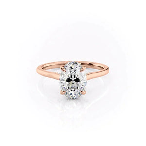 The Natalie Set With A 4.5 Carat Oval Moissanite
