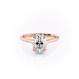 The Natalie Set With A Oval Moissanite