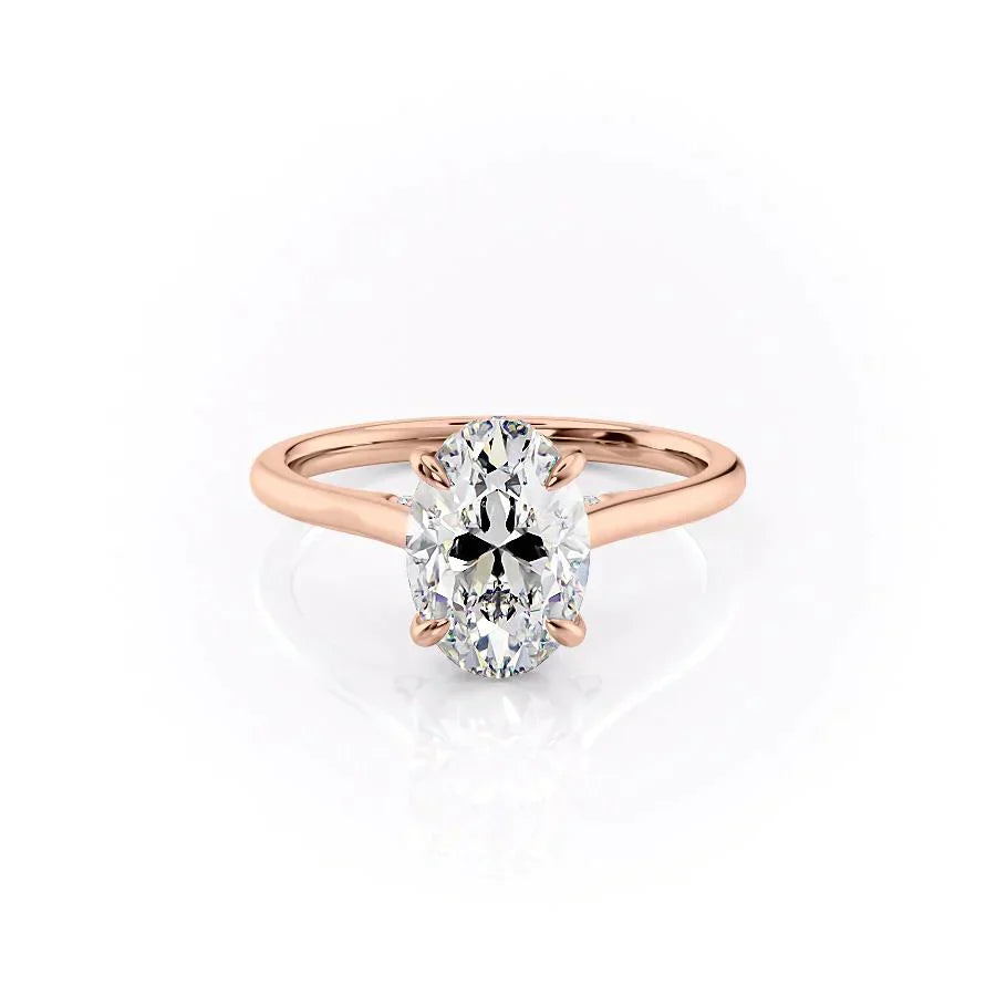 The Natalie Set With A 2 Carat Oval Lab Diamond