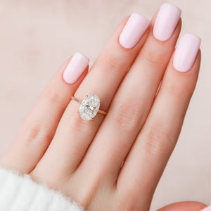 The Natalie Set With A 1 Carat Oval Lab Diamond