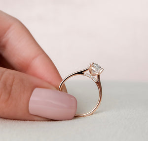 The Natalie Set With A 2.5 Carat Oval Lab Diamond