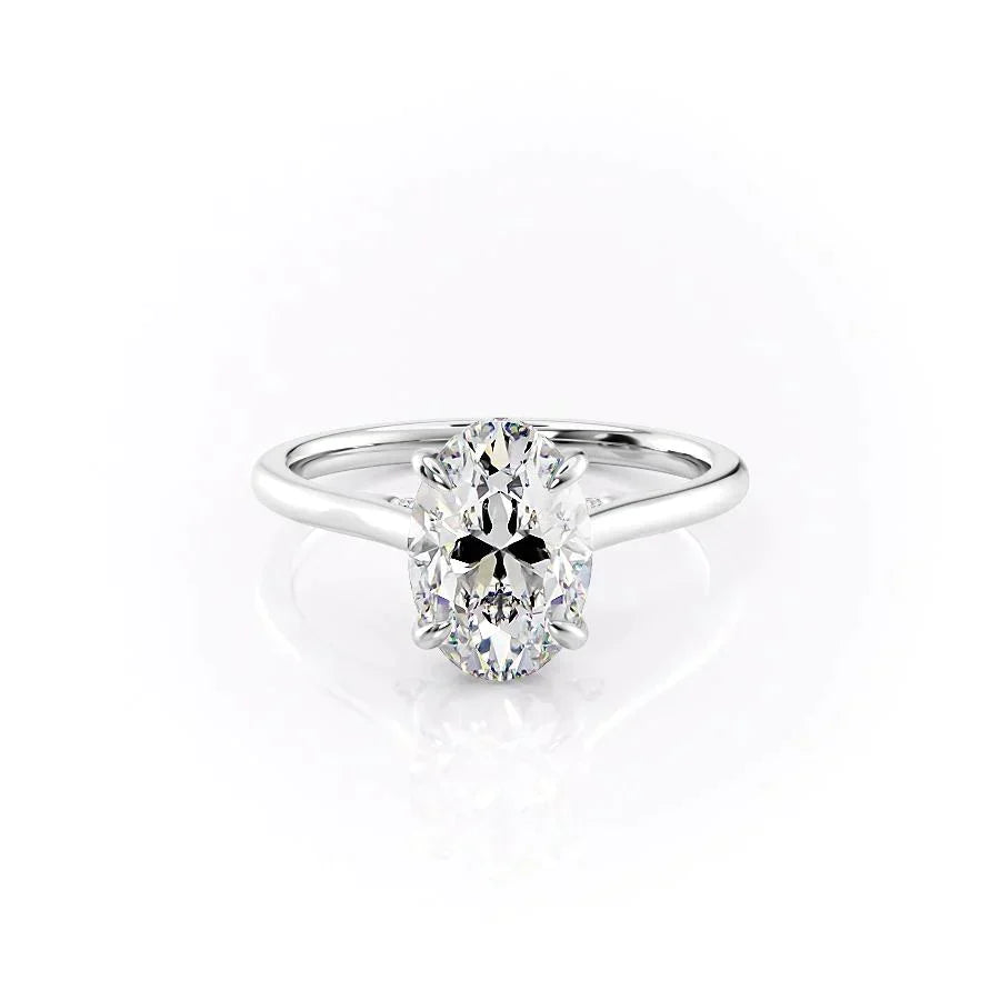 The Natalie Set With A Oval Moissanite