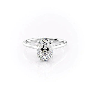 The Natalie Set With A Oval Moissanite