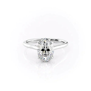 The Natalie Set With A 2.5 Carat Oval Moissanite