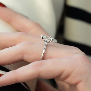 The Natalie Set With A 2 Carat Oval Lab Diamond