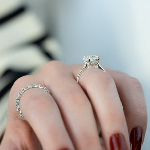 The Natalie Set With A 2 Carat Oval Lab Diamond