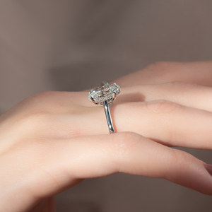 The Natalie Set With A 2 Carat Oval Lab Diamond