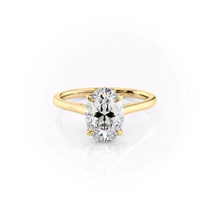 The Natalie Set With A 4.5 Carat Oval Moissanite