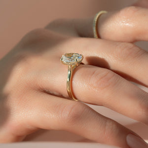 The Natalie Set With A 2 Carat Oval Lab Diamond