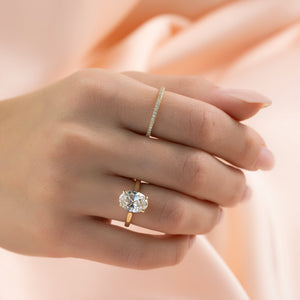 The Natalie Set With A 2 Carat Oval Lab Diamond