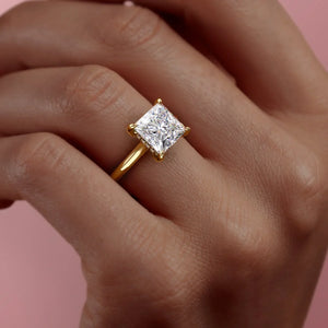 The Natalie Set With A 2.5 Carat Princess Lab Diamond