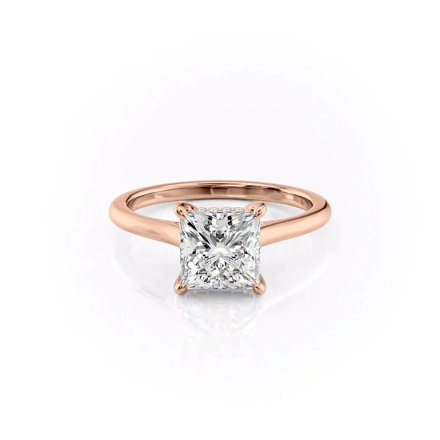 The Natalie Set With A 2.5 Carat Princess Lab Diamond