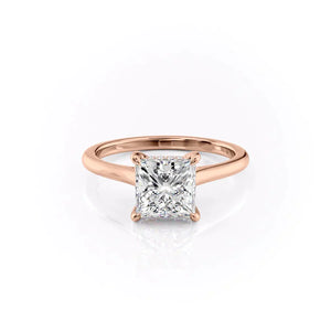 The Natalie Set With A 2.5 Carat Princess Lab Diamond