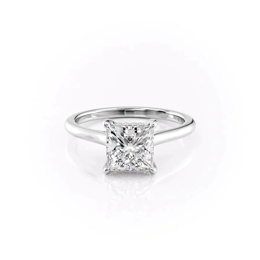 The Natalie Set With A 1.5 Carat Princess Lab Diamond