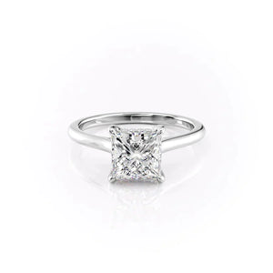 The Natalie Set With A 3.5 Carat Princess Moissanite
