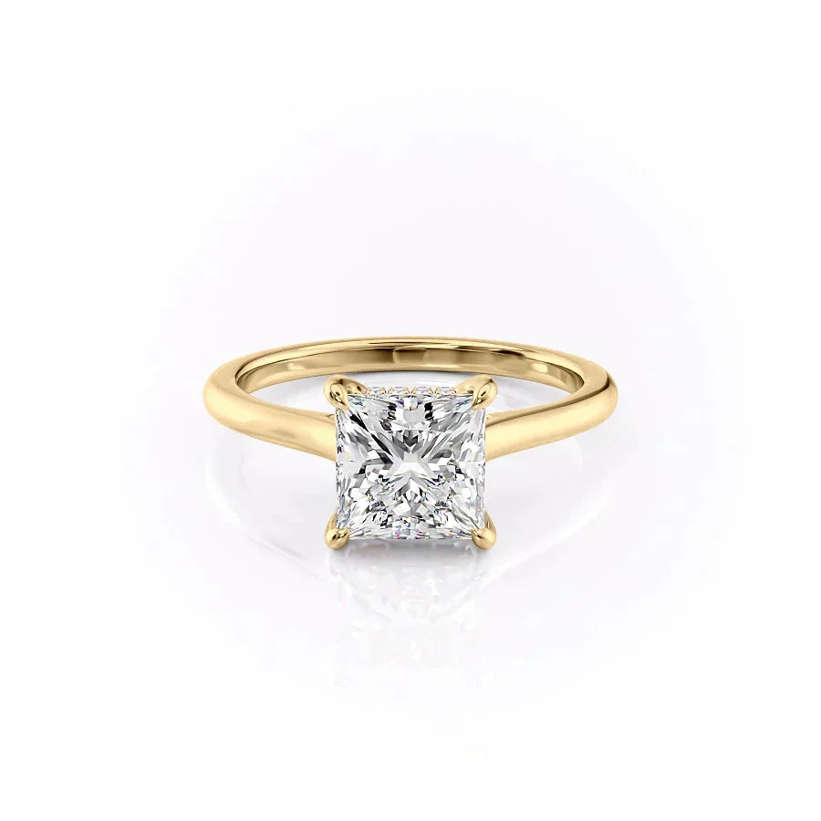 The Natalie Set With A 2.5 Carat Princess Moissanite