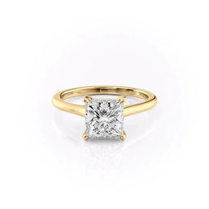 The Natalie Set With A 2.5 Carat Princess Moissanite
