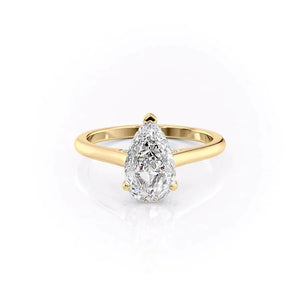 The Natalie Set With A 2.5 Carat Pear Moissanite