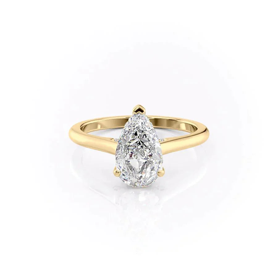 The Natalie Set With A 1.5 Carat Pear Lab Diamond