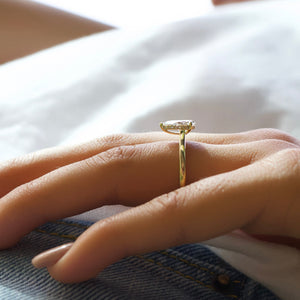 The Natalie Set With A 3 Carat Pear Lab Diamond