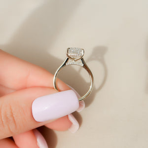 The Natalie Set With A 3 Carat Pear Lab Diamond