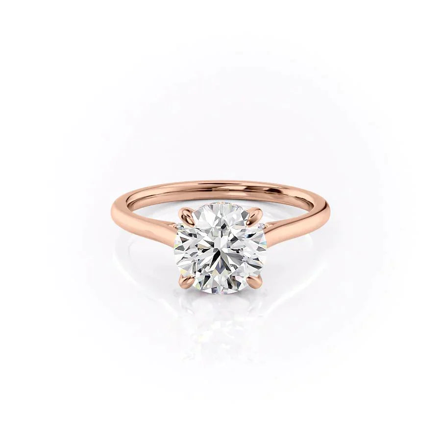 The Natalie Set With A 2 Carat Round Lab Diamond
