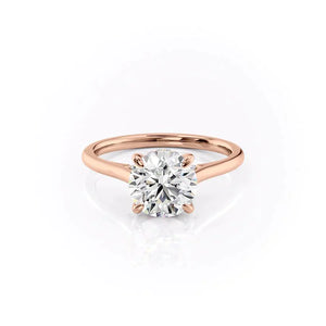 The Natalie Set With A Round Moissanite