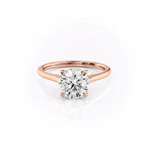 The Natalie Set With A 4.5 Carat Round Moissanite