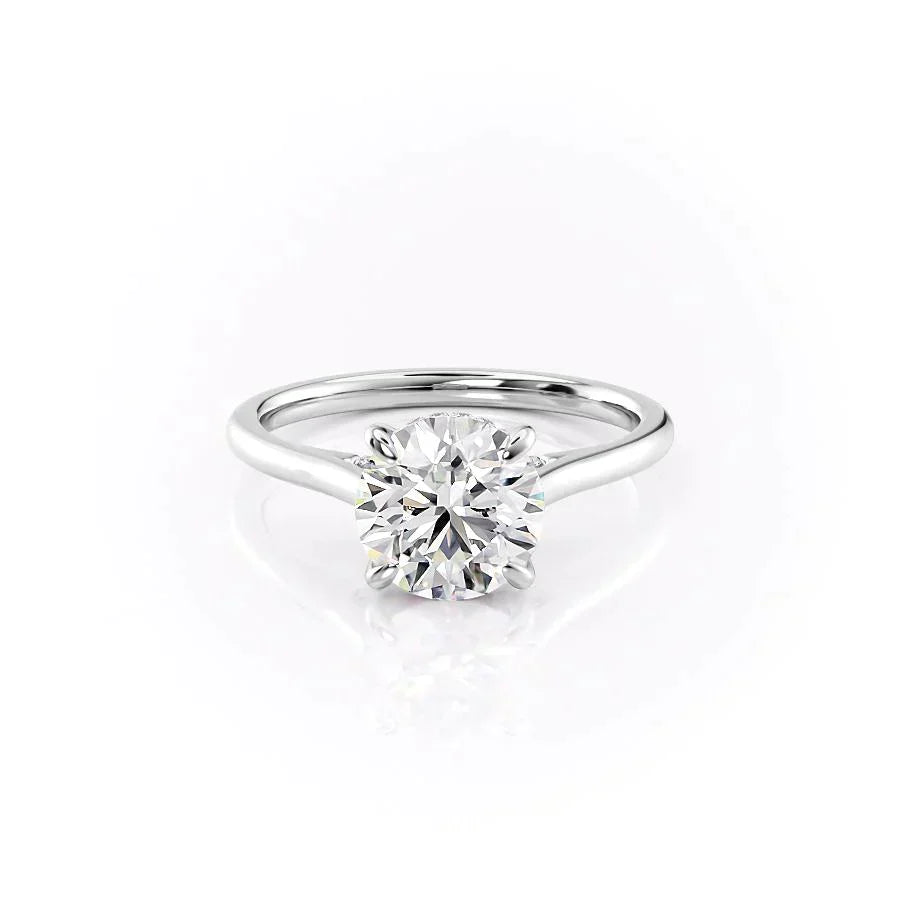 The Natalie Set With A 1.5 Carat Round Moissanite