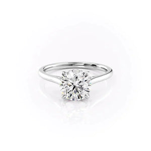 The Natalie Set With A 1.5 Carat Round Moissanite