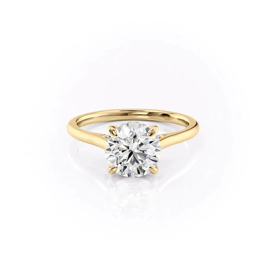 The Natalie Set With A 2.5 Carat Round Lab Diamond