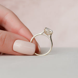 The Natalie Set With A 3 Carat Round Lab Diamond