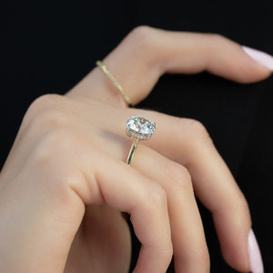 The Natalie Set With A 3 Carat Round Lab Diamond