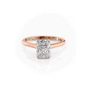 The Natalie Set With A 2.5 Carat Radiant Moissanite